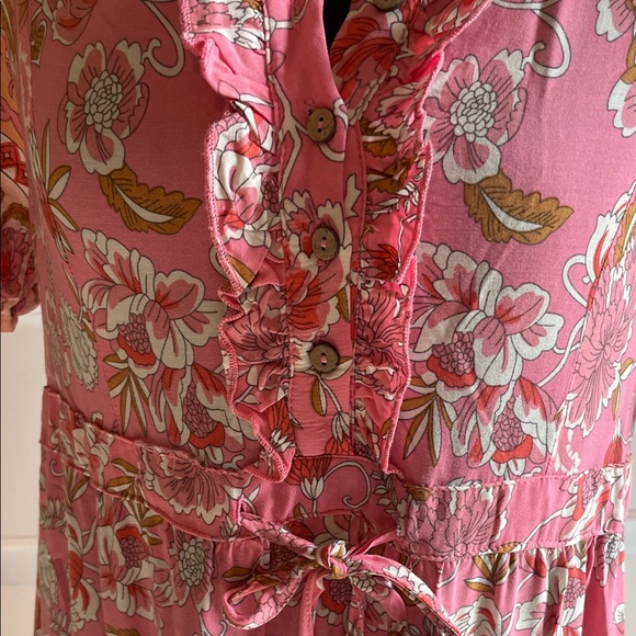 Easel Floral Pink Maxi Dress Size Small - Picture 5 of 11